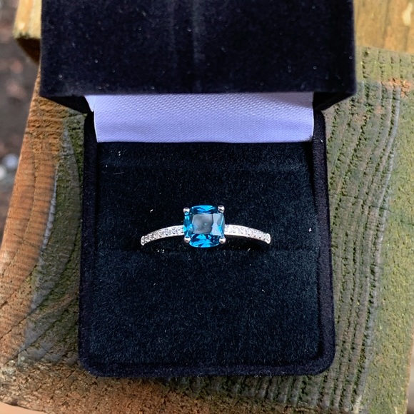 STERLING SILVER PEACOCK BLUE - Picture 3 of 8